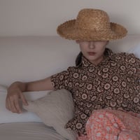 ギザ麦ハイバック Jigged straw hat