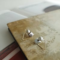 K14gf トライアングル・ピアス　シルバー