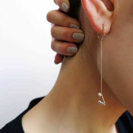 K14gf ロングバーピアス - asymmetry -
