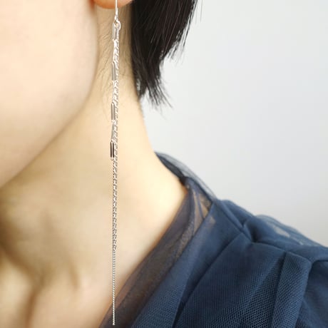 silver filled チェーン・ピアス