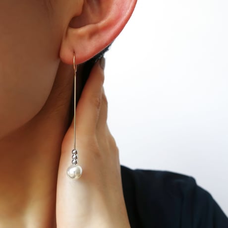 K14gf ロングバーピアス - asymmetry -