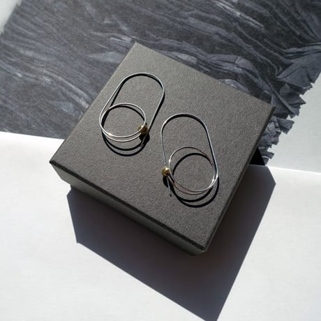 Silver filled 『 ９ 』フープピアス