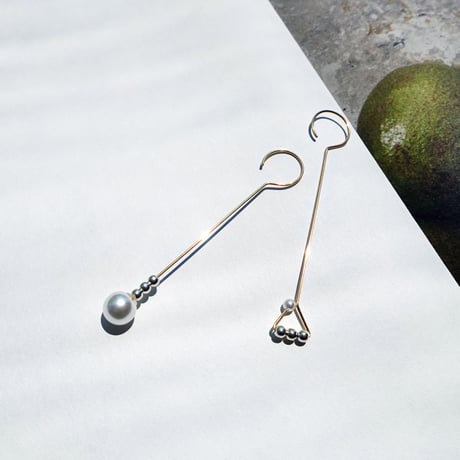 K14gf ロングバーピアス - asymmetry -