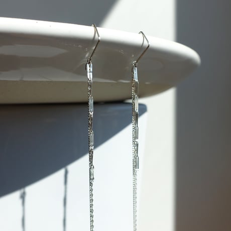 silver filled チェーン・ピアス
