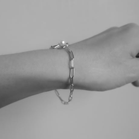 K14gf+stainless ’ Heart clasp ’ ブレスレット/black