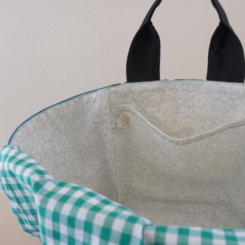 手厚い裁断済みキット】底板付き『ぐるりまちの大きめバッグ