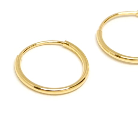【 Restock】K18パイプフープピアス10