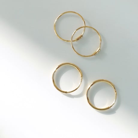 【 Restock】K18パイプフープピアス10