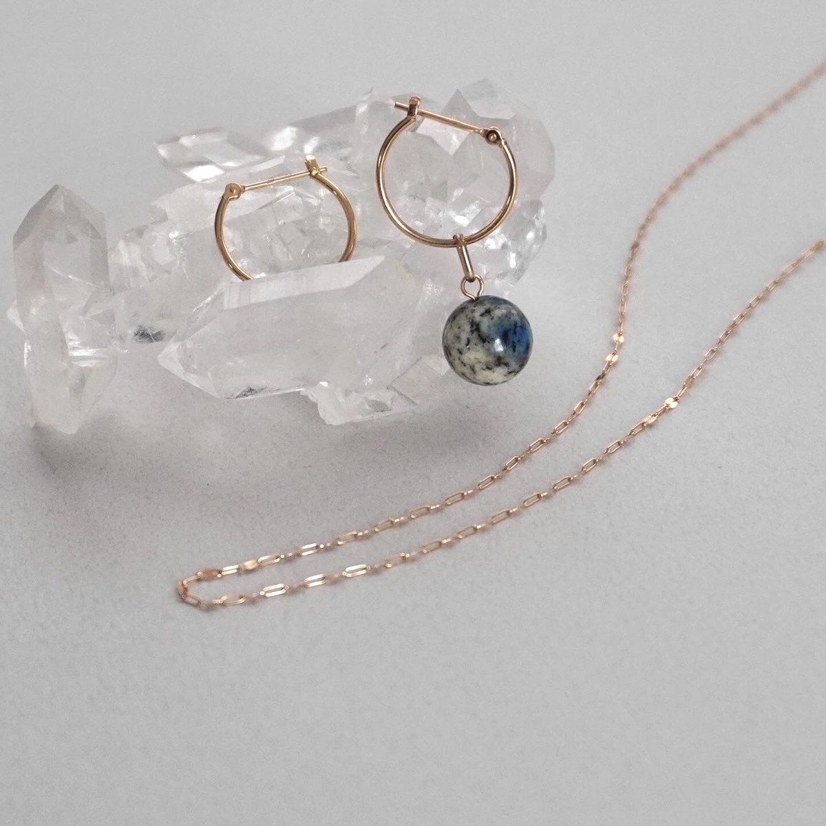 K18Flowerチャーム MOON&SUN MINI RING CHARM(2ZC1028)K18 チャーム｜スター