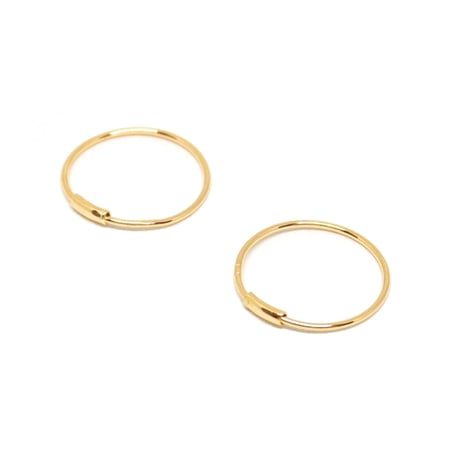 【Restock】K18ファインフープピアス