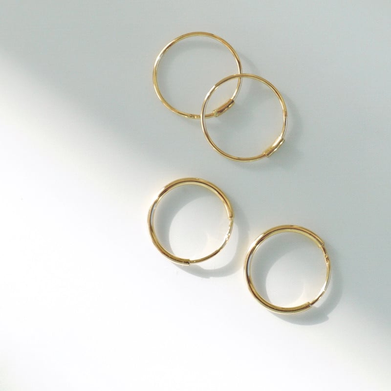 Restock】K18ファインフープピアス | ÜME Online shop / ユ