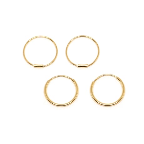 【Restock】K18ファインフープピアス