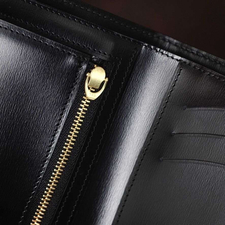 VIVACE 折り財布／ボックスカーフ黒 | SUSIESVELT STOCKS & ORDER