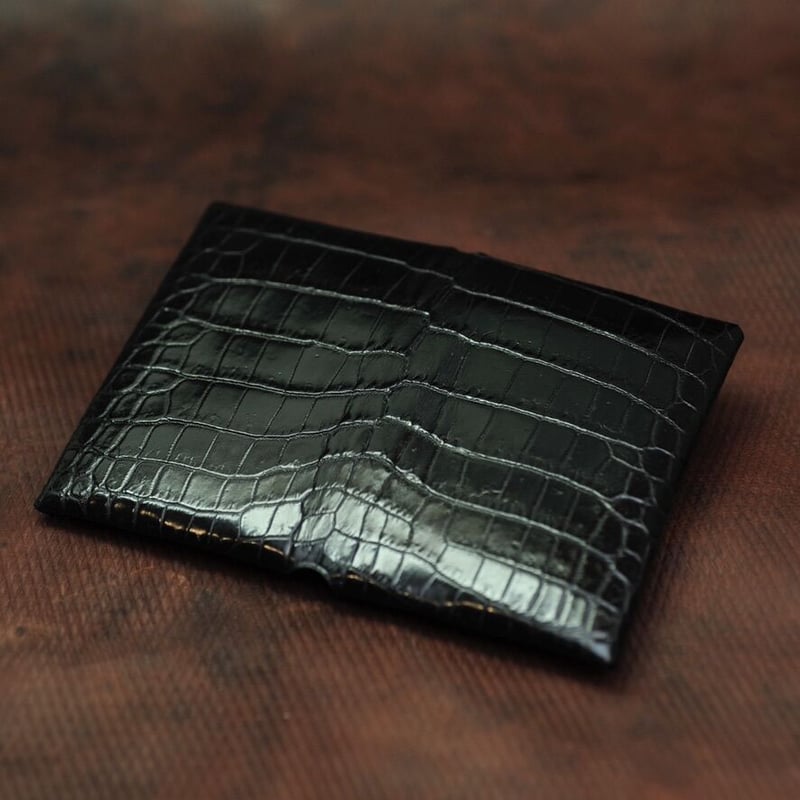 ENVELOPE 封筒カードケース/セミマットクロコダイル黒 ENVELOPE 封筒カードケース/セミマットクロコダイル黒