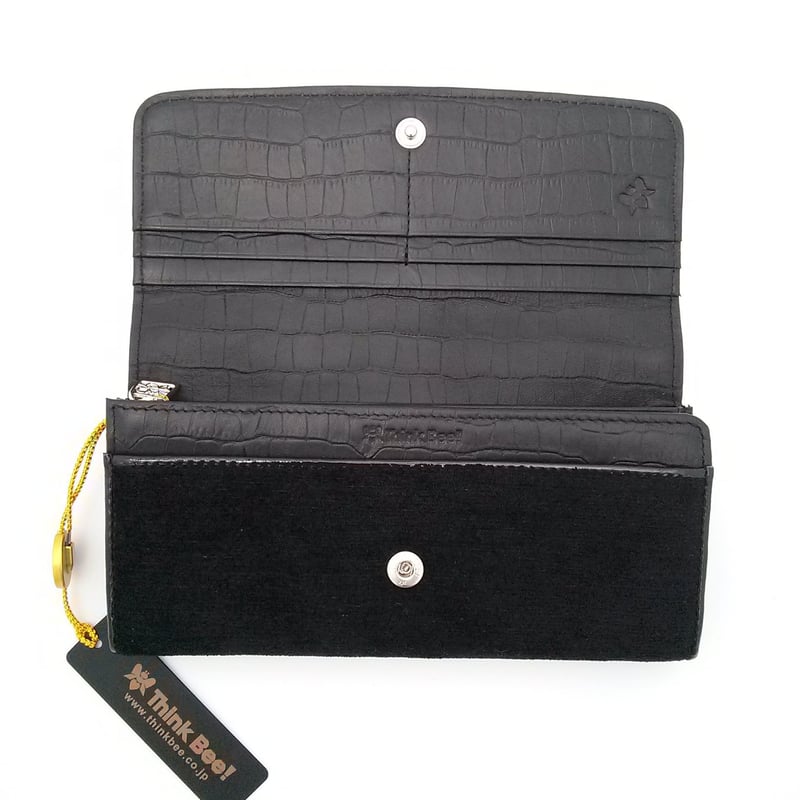 Think Bee! 定番ブラックスパンコール刺繍 長財布 箱付き新品　未使用 Think Bee!】ロックスター 長財布 | min.