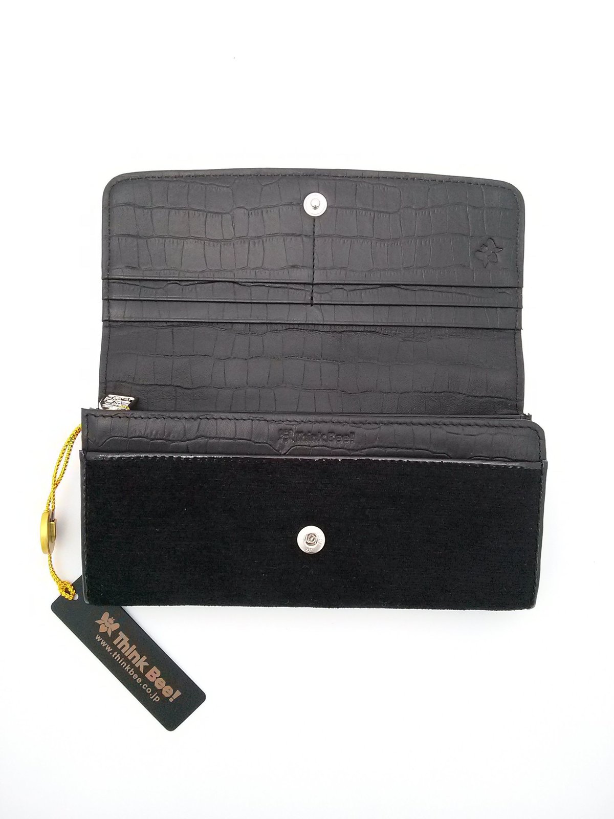 Think Bee! 定番ブラックスパンコール刺繍 長財布 箱付き新品　未使用 Think Bee!】ロックスター 長財布 | min.