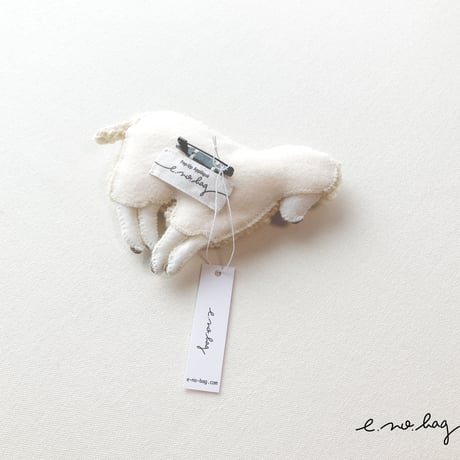 -----受注制作------ Sheep  ( ヒツジ ノ ブローチ× Pop-Up Appliqué ）ヒツジC