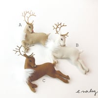 -----受注制作------ Reindeer  ( トナカイ ノ ブローチ× Pop-Up Appliqué ）