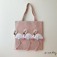 -----受注制作------ flamingo ( フラミンゴ ノ バッグ × Pop-Up Appliqué ）