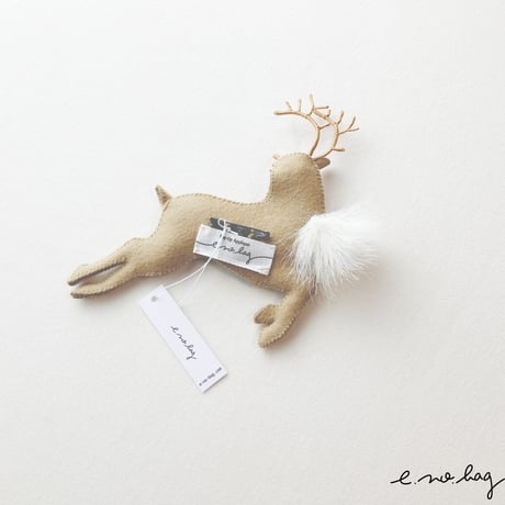 -----受注制作------ Reindeer  ( トナカイ ノ ブローチ× Pop-Up Appliqué ）
