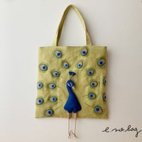 -----受注制作------ Peacock  ( クジャク ノ バッグ × Pop-Up Appliqué ）生地B