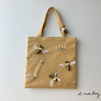-----受注制作------ Bee  ( ミツバチ ノ バッグ× Pop-Up Appliqué ）生地B