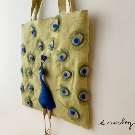 -----受注制作------ Peacock  ( クジャク ノ バッグ × Pop-Up Appliqué ）