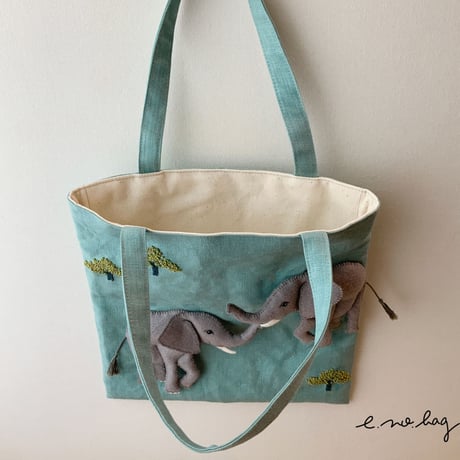 -----受注制作------ Elephant  ( ゾウ ノ バッグ × Pop-Up Appliqué ）
