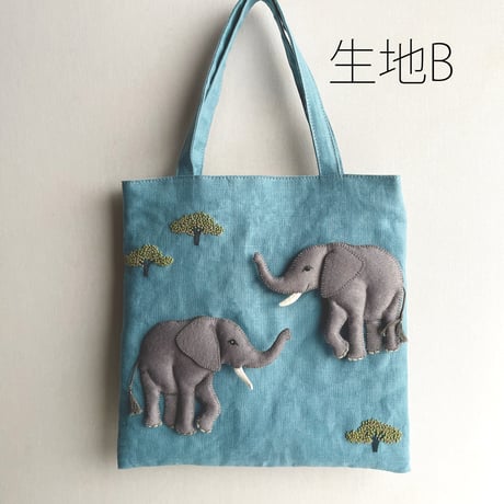 -----受注制作------ Elephant  ( ゾウ ノ バッグ × Pop-Up Appliqué ）