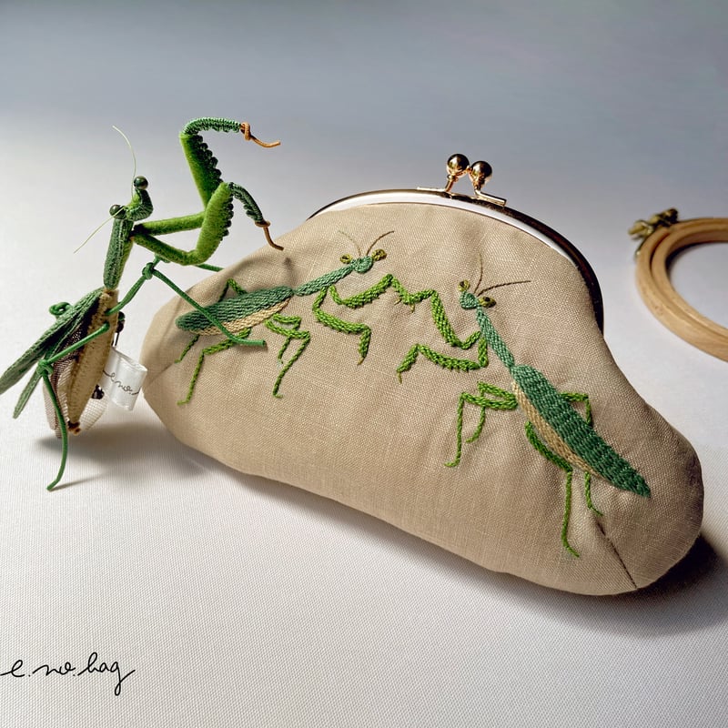 受注制作------『 カマキリのがま口』 | e.no.bag ONLINE SH