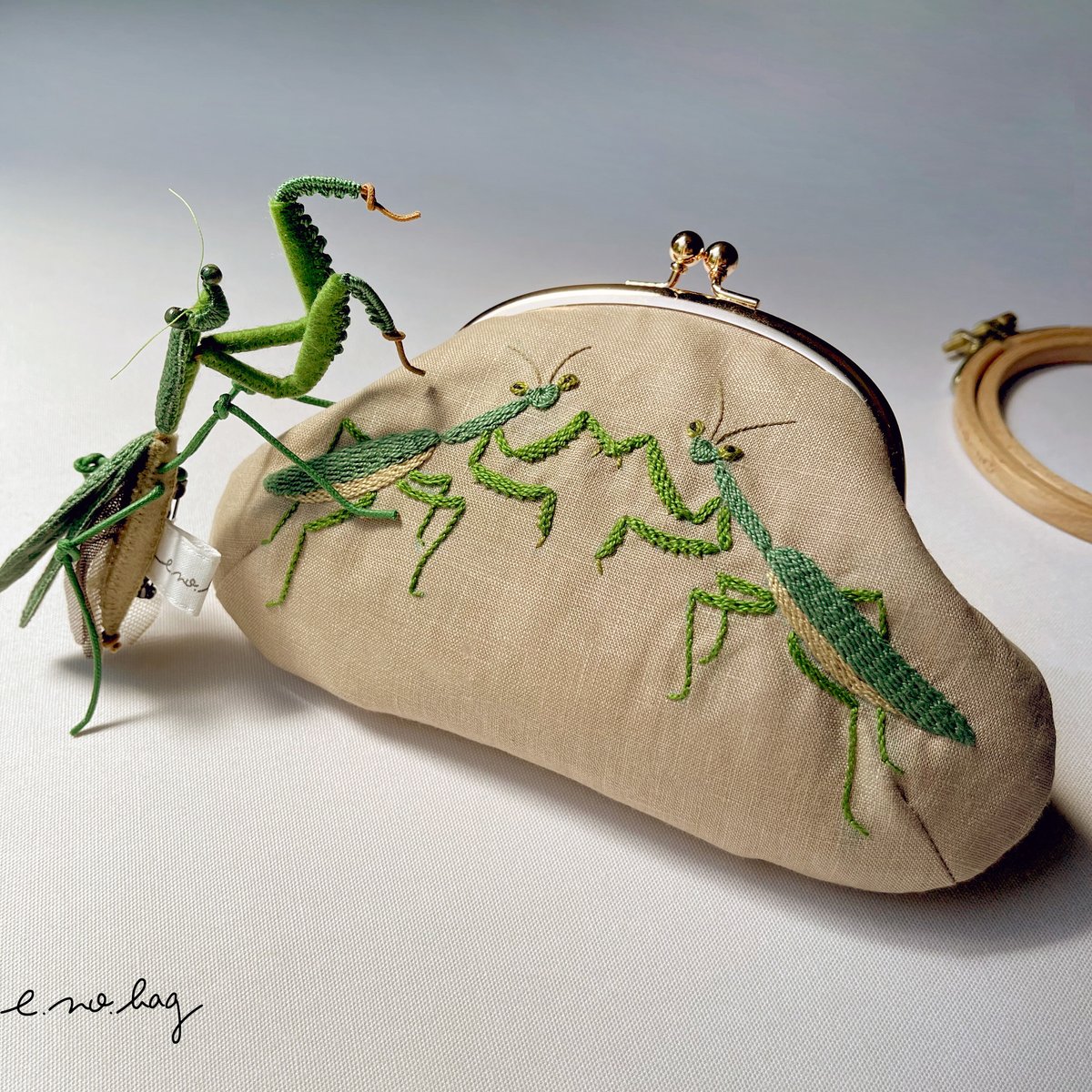 受注制作------『 カマキリのがま口』 | e.no.bag ONLINE SH
