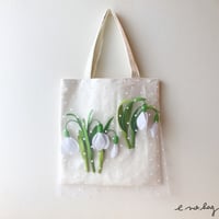 -----受注制作------ Snowdrop  ( マツユキソウ  ノ バッグ× Pop-Up Appliqué ）