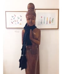 ○●Veero○●一点もの フリルロングマフラー〈black〉