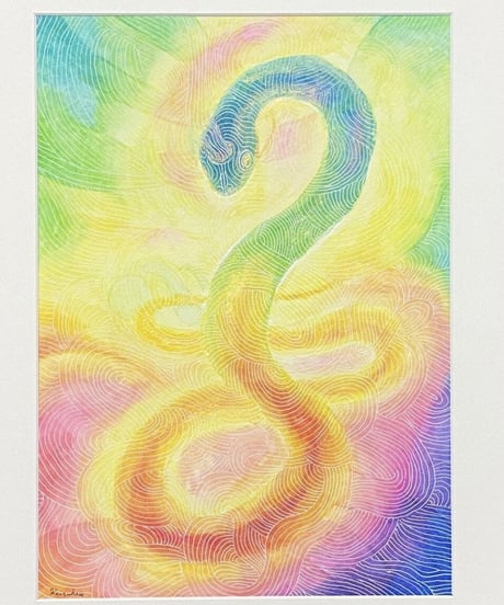 2021深瀬啓介＊原画作品『 Snake Dreaming  〜animal energy field〜 』