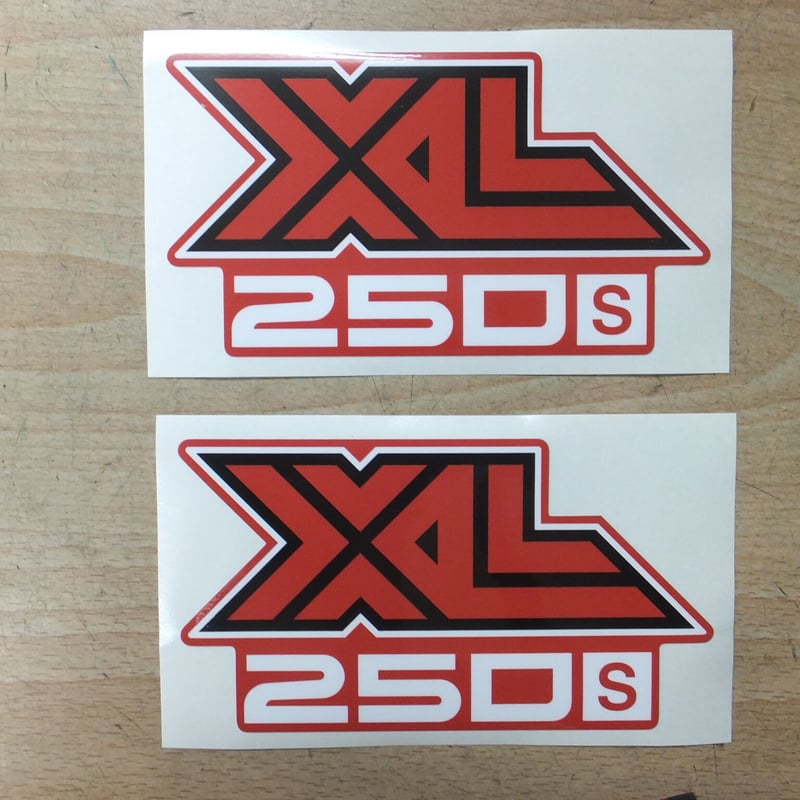 ♪XL250SA/サイドカバーエンブレム/デカール/リプロ品/新品/87127-428