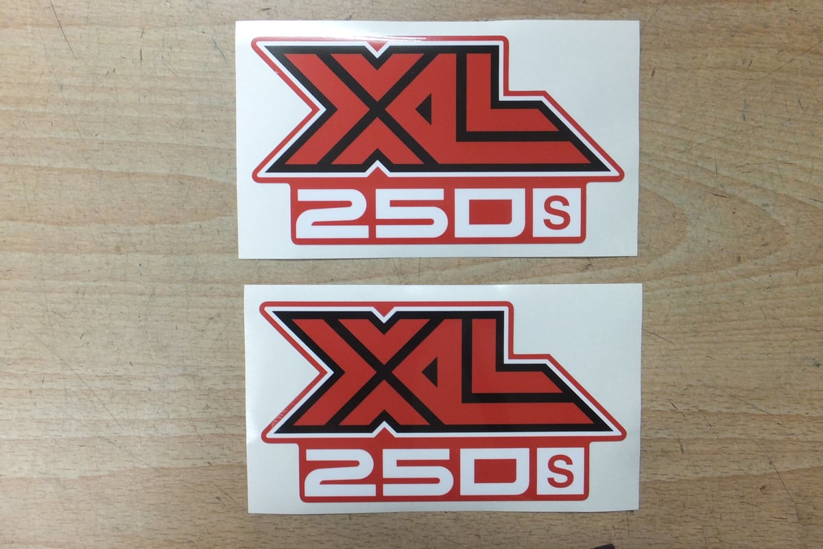 ♪XL250SA/サイドカバーエンブレム/デカール/リプロ品/新品/87127-428