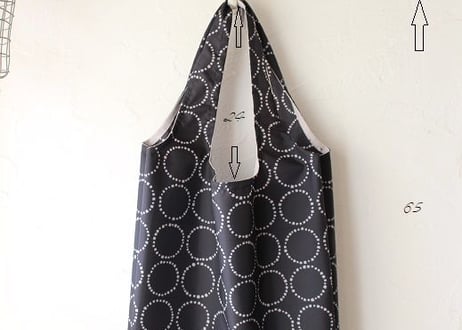 ナイロンオックスの大きめエコバッグ（あじさい）