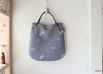 『neige＋®オリジナル』ダブルフェイスのドロップトート（choucho）グレー