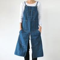 SPLIT APRON / BLUE