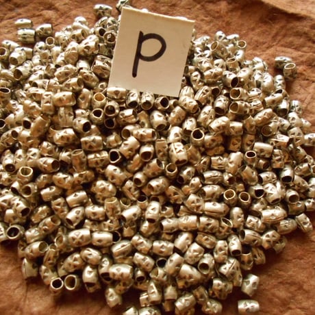 カレン族シルバー銀925NOP 5個1G W0.4Ho.3D0.3CM穴2MM　necklaceネックレス　karen hilltribe