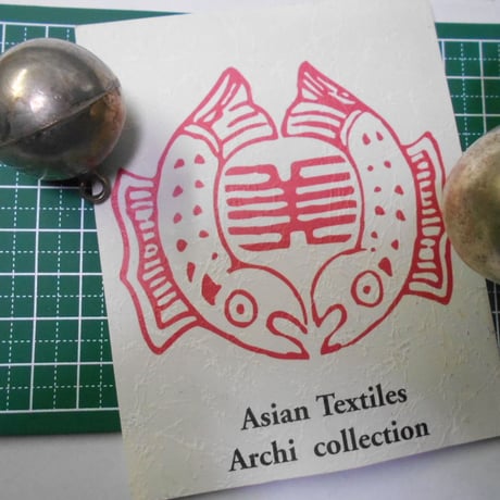 山岳民族 アカ族　手作り　銀玉　9g no.24  35x32 mm 1玉　925銀　金属ビーズ　アーチコレクション　archicollection