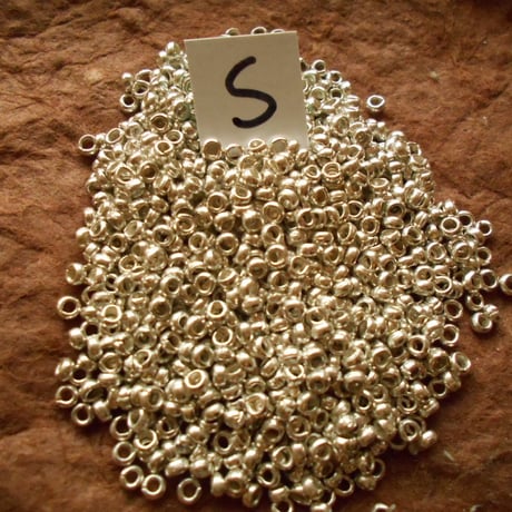 カレン族シルバー銀925NOS 15個1G W0.25H0.1D0.1CM穴1MM　necklaceネックレス　karen hilltribe