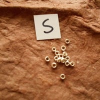 カレン族シルバー銀925NOS 15個1G W0.25H0.1D0.1CM穴1MM　necklaceネックレス　karen hilltribe