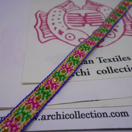 チロリアンテープ no.25 白 幅10MM　少数民族　幅　インドシナ　INDOCHINA