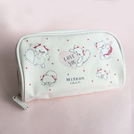 キャンパス ポーチ  ［Mignon Chat］
