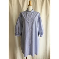 shady lane wear  grace blue stripe  (ブルーストライプラウンドカラーロングシャツ)