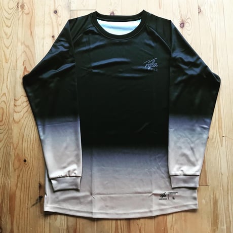 rgla Gradation Raglan Long-T(Gold）