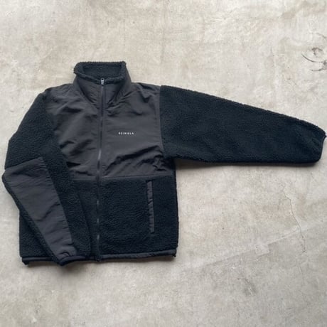 REIMGLA Sheep Boa Fleece Stand Jacket(Black)