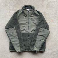 REIMGLA Sheep Boa Fleece Stand Jacket(DeepForestGreen)