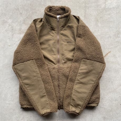 REIMGLA Sheep Boa Fleece Stand Jacket(CoyoteBrown)